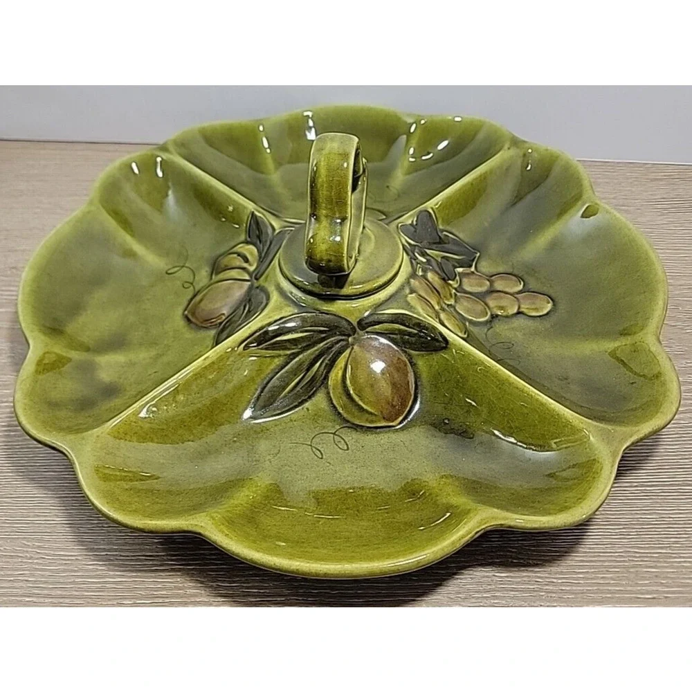 Los Angeles Pottery Tray Mid-Century Divided Tray Pottery‎ Vegetable Dish VTG